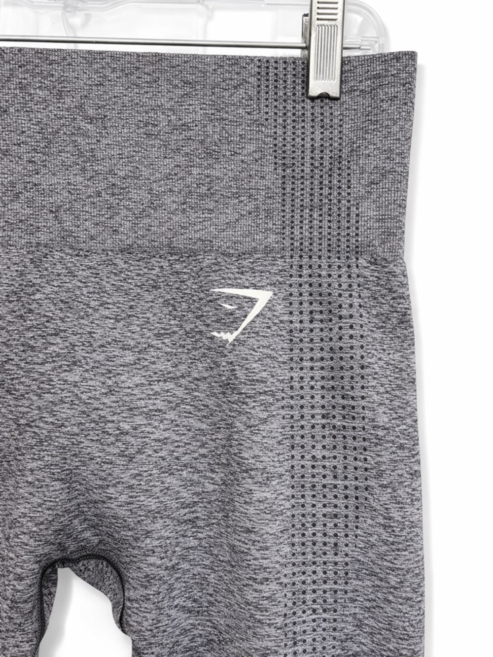 Gymshark Seamless Sculpt Leggings Gray Medium High Rise Cropped Athleisure - Picture 3 of 4